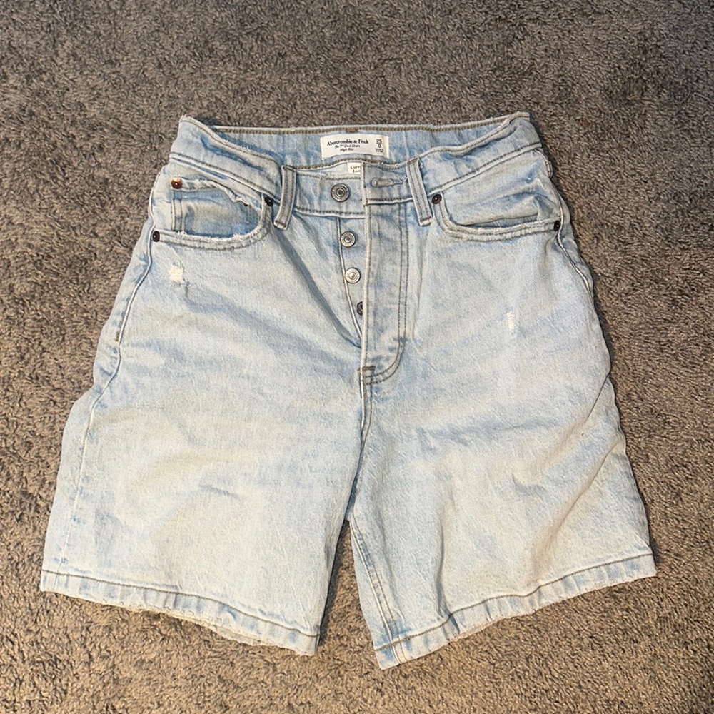 Abercrombie & Fitch 7” Dad Short High Rise, Curve Love size 25